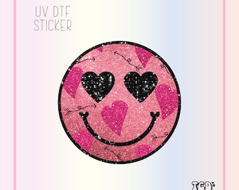 Hearts Love UV DTF Sticker: Valentines Can Glass Wrap
