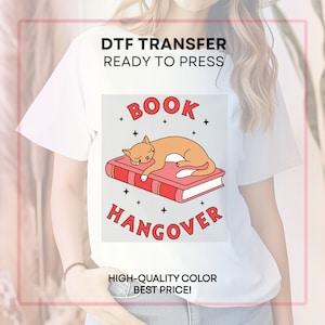 Book Hangover | Book DTF Transfer | Books Dtf | Ready For Press | Heat Transfer | DTF | Book Lover Dtf Transfer | Fantasy Reader | Book Dtf