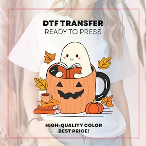 Cute Ghost Transfer | Halloween Dtf | Halloween DTF Transfer | Ready to Press DTF Transfers |Heat Transfer |DTF| Iron On Transfers| Fall Dtf