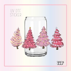 Christmas Trees Wrap | UV Dtf Cup Wrap | UV Dtf Sticker | Uv Dtf | Ready to Apply | UV Dtf | Christmas Uv Dtf | Ready to Ship | Uv Cup Wrap