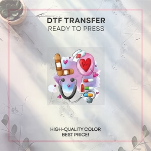 Nurse Dtf | Nurse DTF Transfer | Ready to Press DTF Transfers | Ready For Press | Heat Transfer | DTF | Nurse Medical Iron On Transfers