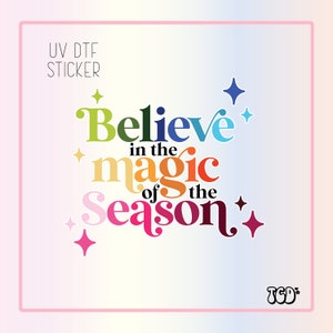 Christmas Sticker | UV Dtf Cup Wrap | UV Dtf Sticker | Stickers |  | Ready to Apply | UV Dtf | Fa la la la Uv Dtf | Ready to Ship