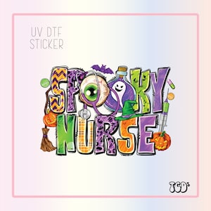 Spooky Nurse Wrap | UV Dtf Cup Wrap | UV Dtf Sticker | Uv Dtf | Ready to Apply | UV Dtf | Nurse Practitioner | Ready to Ship | Uv Cup Wrap