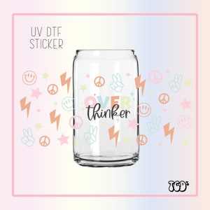 Overthinker Cup Wrap | UV Dtf Cup Wrap | UV Dtf Sticker | Dtf Gang Sheet | Wrap Uv Dtf | Overthinker Uv Wrap| Can Glass| Overthinker Sticker
