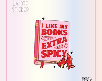 Spicy Books UV DTF Sticker - Waterproof Decal for Tumbler