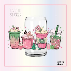 Christmas Wrap | UV Dtf Cup Wrap | UV Dtf Sticker | Stickers |  | Ready to Apply | UV Dtf | Fa la la la Uv Dtf | Ready to Ship | Uv Cup Wrap