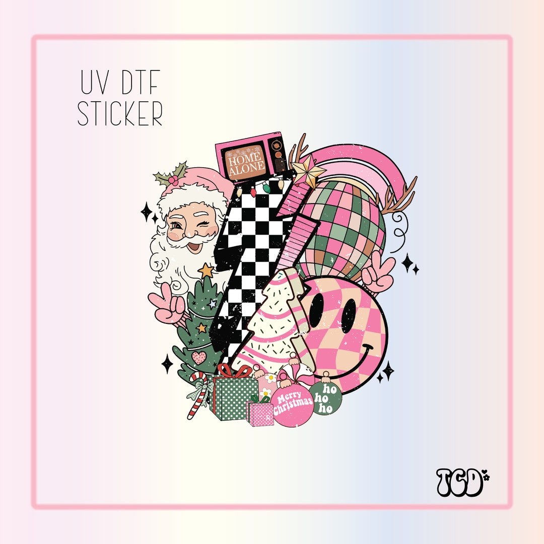 Retro Christmas UV DTF Sticker | Ready to Apply - Etsy