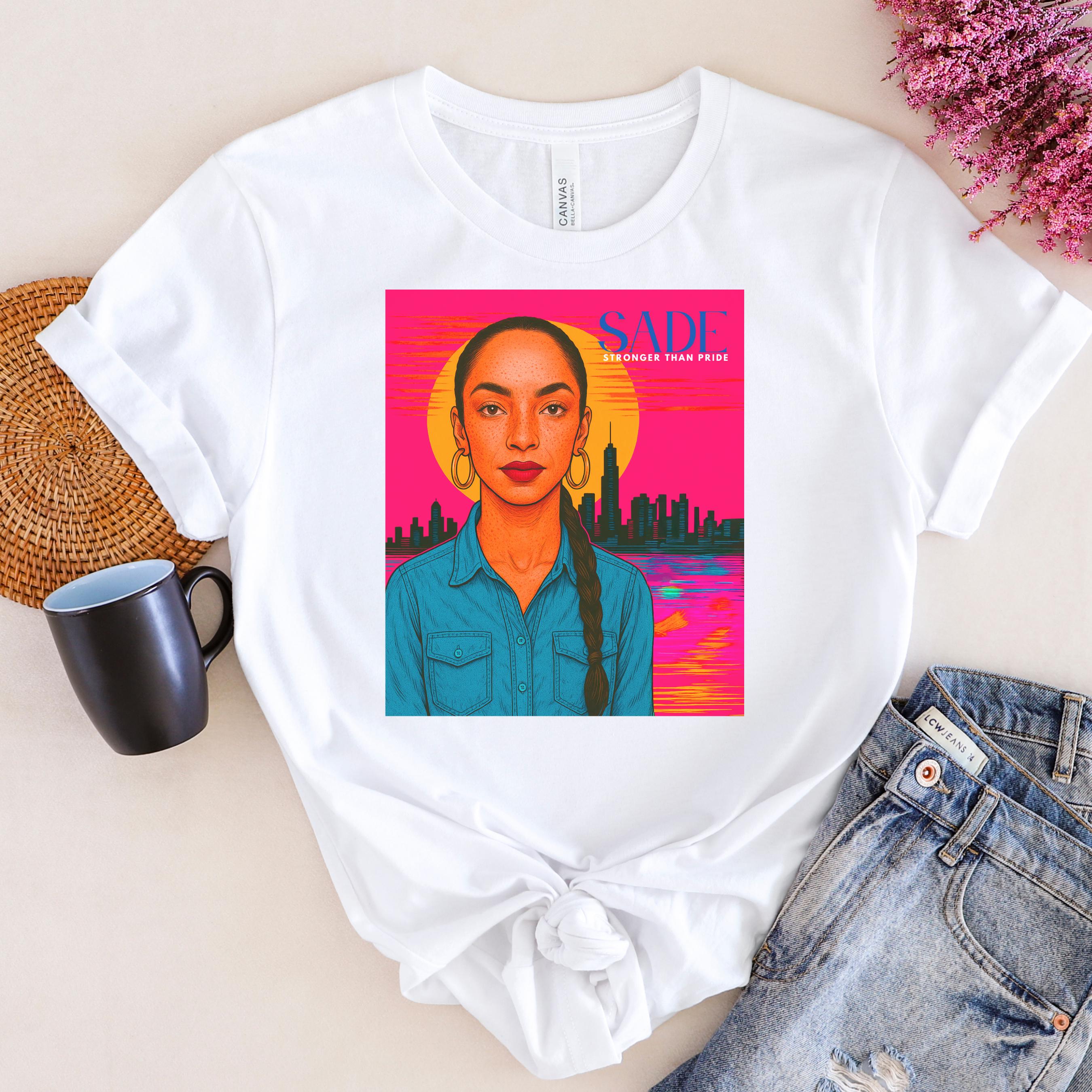 [80s] SADE Stronger Than Pride tシャツ Amazon.co.jp: SADE シャーデー BIGプリントTシャツ 黒 Lサイズ