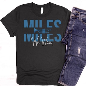 希少 Miles Davis & Robert Glasper / Tシャツ Officially Licensed Miles Davis Silhouette Black T-shirt