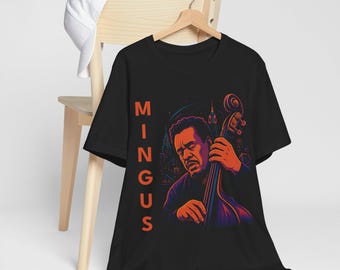 Charles Mingus Shirt • Jazz Bassist Graphic with Manhattan Skyline | Unisex Jersey Bella+Canvas 3001