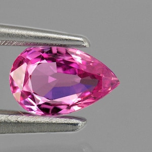 Zafiro rosa natural Piedra preciosa facetada en forma de pera, VVS, 0,23 cts, 5,0 x 3,08 x 1,96 mm S03