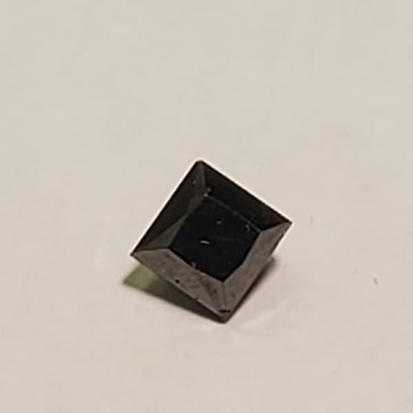 Natural Coal Black Diamond Princess Cut Gemstone, 0.66 cts, 4.0 x 4.0 x 4.0 mm  D05
