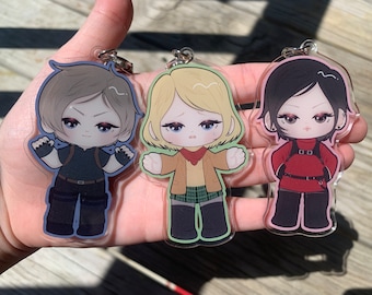 resident evil 4 remake characters - acrylic keychains