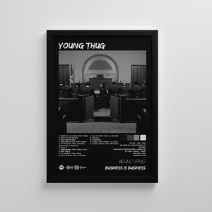 Young Thug | Business is Business | Young Thug Poster | Album Cover Poster | Album Cover Wall Art | Premium Custom Posters