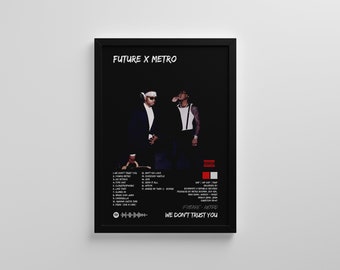 Metro Boomin x Future | « Nous ne vous faisons pas confiance » | Affiches hip-hop | Poster de la pochette de l&#39;album | Art mural pour pochette d&#39;album | Posters personnalisés haut de gamme