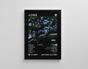 J. Cole | 2014 Forest Hills Drive | Affiches de J.Cole | Poster de la pochette de l&#39;album | Art mural pour pochette d&#39;album | Posters personnalisés haut de gamme