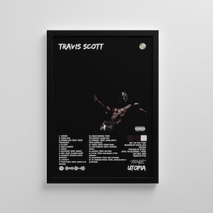 Travis Scott | "Utopia" | Pôster de Travis Scott | Pôster de capa de álbum | Arte de parede de capa de álbum | Pôsteres personalizados premium