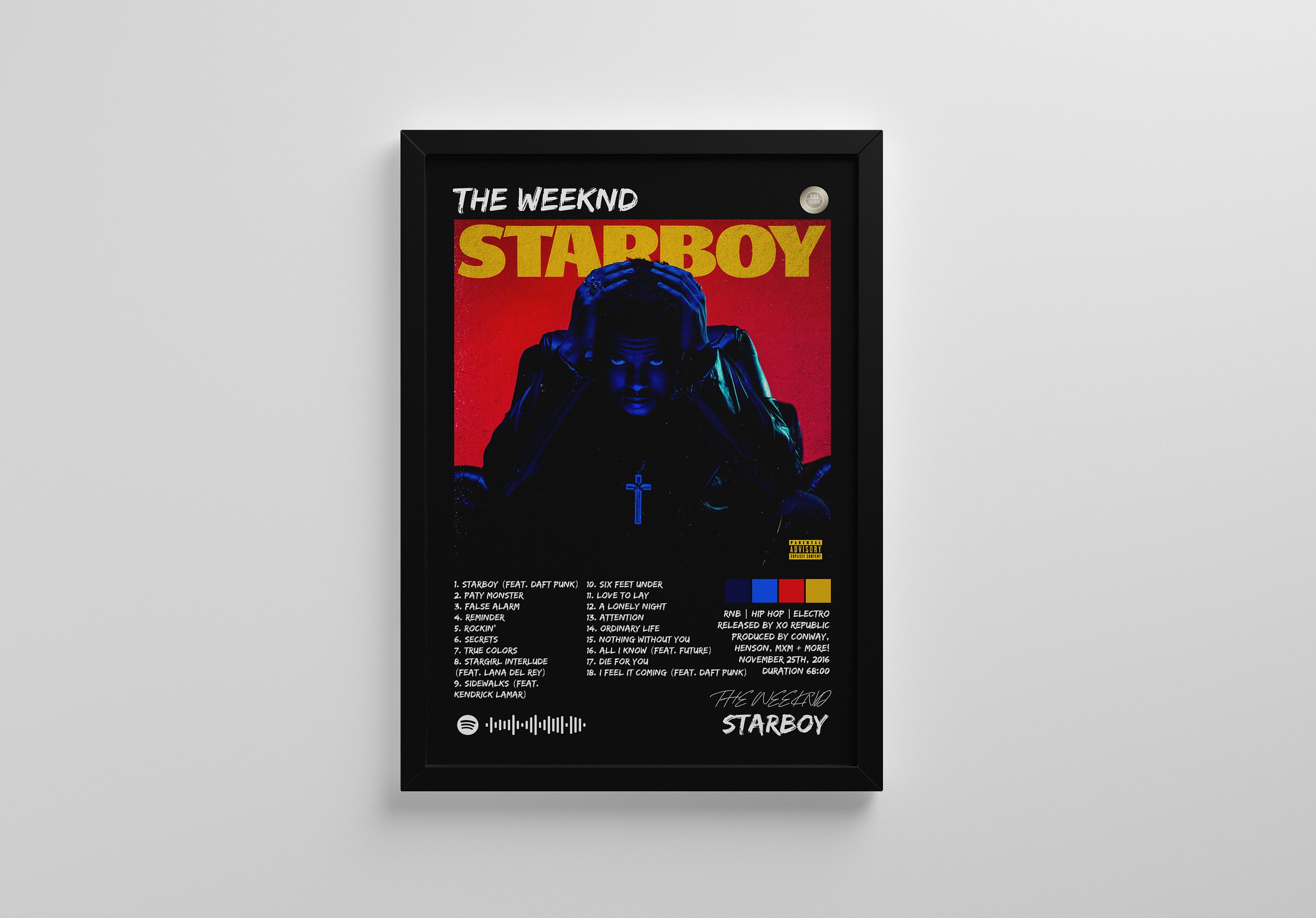 Quadro Placa MDF Poster The Weeknd