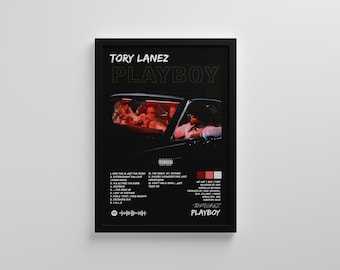 Tory Lanez | « Playboy » | Affiches de Conservateur Lanez | Poster de la pochette de l&#39;album | Art mural pour pochette d&#39;album | Posters personnalisés haut de gamme
