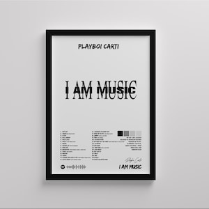 Playboi Carti | "Ich bin Musik" | Playboi Carti Poster | AlbumPoster | AlbumWandkunst | Benutzerdefinierte Premium-Poster | Ich bin Musik