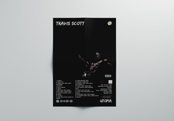 Travis Scott utopia Travis Scott Poster Album Cover Poster Album Cover Wall  Art Premium Custom Posters -  Israel
