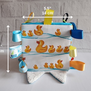 Baby Toy Block, Sensory Baby Cube Blue, Baby Shower Gift, Sensory Toy Block, Educational Toy, Age Regression Toy, Soft Baby Toy 6-12 Month