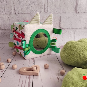 Cube bébé souple, bloc de jouets pour bébé, cube sensoriel bébé vert, jouet pour bébé de 6 à 12 mois, bloc sensoriel, jouet éducatif, jouet sensoriel, cadeau pour bébé