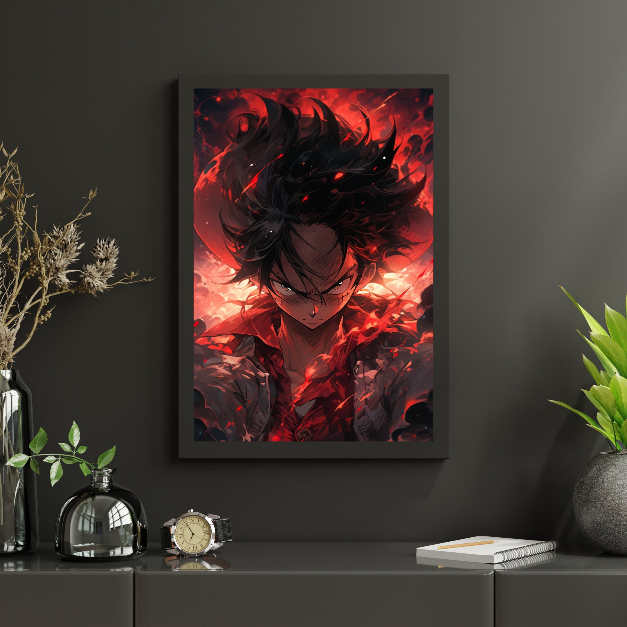 One Piece Monkey D Luffy Gear 5 Anime Canvas Manga Poster Print Wall Art