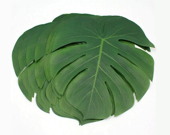 Artificial Monstera Leaves,  Tropical Palm Leaves, Leaves for Balloon Garland, Home Decorations Jungle Safari Party Decorations