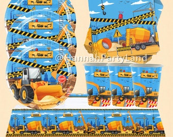 Construction Vehicle Builder Digger Bunting Banner Flag - Birthday Party Decor