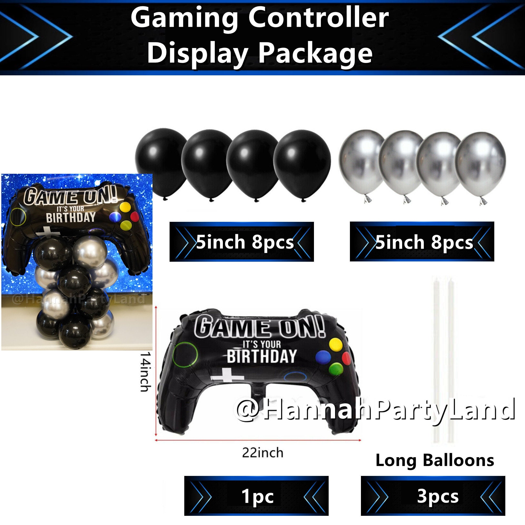 Gaming Controller Display Balloons DIY Kit Sculpture Game on Balloon ...