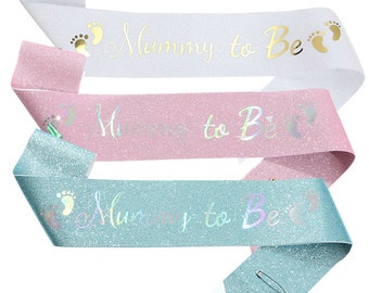 Mummy to Be sash Baby Shower Sash- Baby Foot Baby Shower Decorations