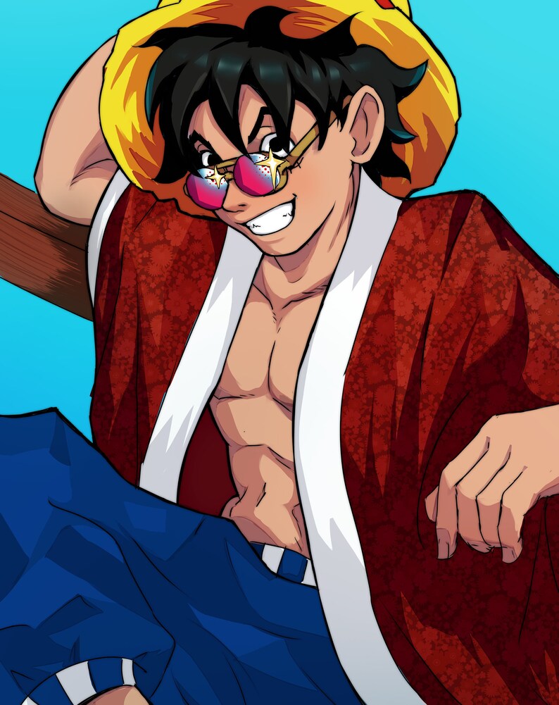 One Piece Monkey D. Luffy straw Hat 11x14 Matte Photo Paper - Etsy