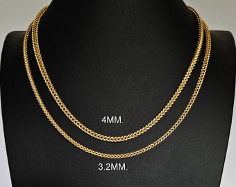 Gold Franco Box Chain 10k Franco Chain Necklace 10K Real Gold