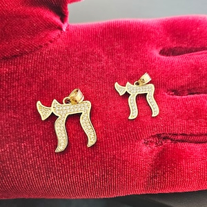 Chai Pendant Gold Men Women 10k Real Solid Gold Chai Pendant Gold Dainty Chai Charm Chai Life Pendant Hebrew Chai Pendant