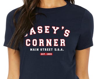 Casey's Corner - Camiseta de algodón para mujer - Camiseta inspirada en los snacks y comidas de los parques Disney - Calle principal de Magic Kingdom