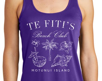 Camiseta sin mangas estilo nadadora de Moana - Club de playa Te Fiti's - Camiseta transpirable de Disney