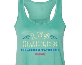 Camiseta de tirantes holgada con espalda nadadora Bella + Canvas de Les Halles Boulangerie Patisserie - Pabellón de Francia de Epcot - Camiseta inspirada en Disney