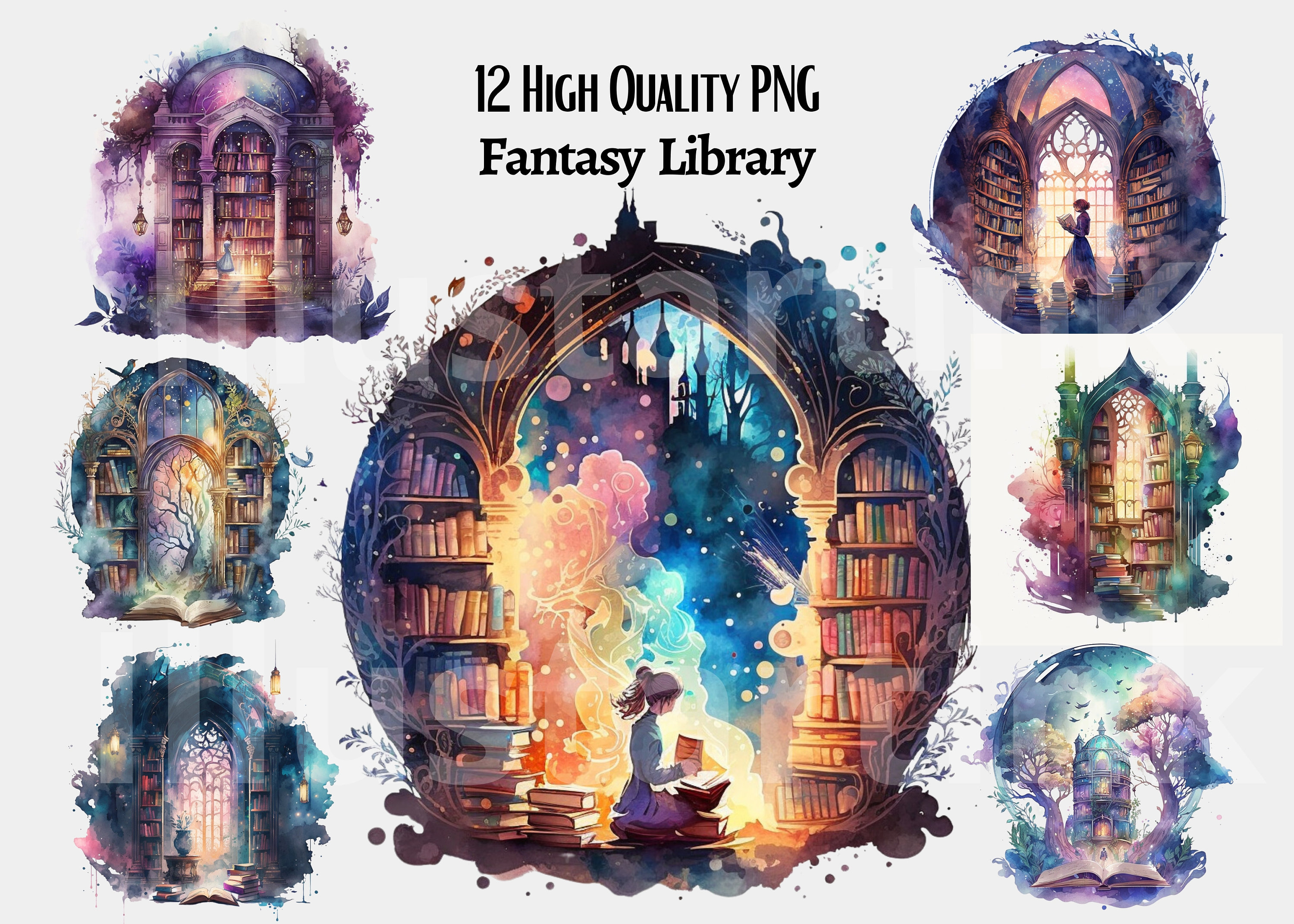 Fantasy Library Art