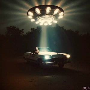 UFO Chandelier Poster Print