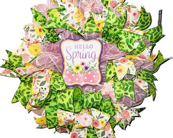 Spring Floral Door Wreath