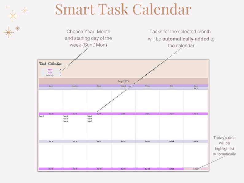 Client Tracker Google Sheets Template, Task Manager, to Do Calendar ...