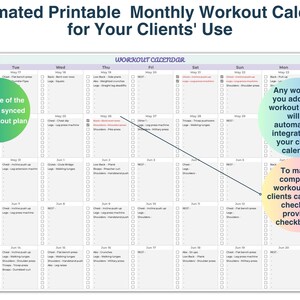 Modèle d'entraîneur personnel, suivi des clients, plan d'entraînement imprimable, suivi de la perte de poids et de l'exercice pour instructeur de fitness, coach en bien-être image 7