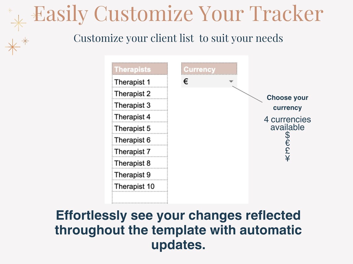 Therapist Client Tracker Scheduling Spreadsheet Google Sheets ...