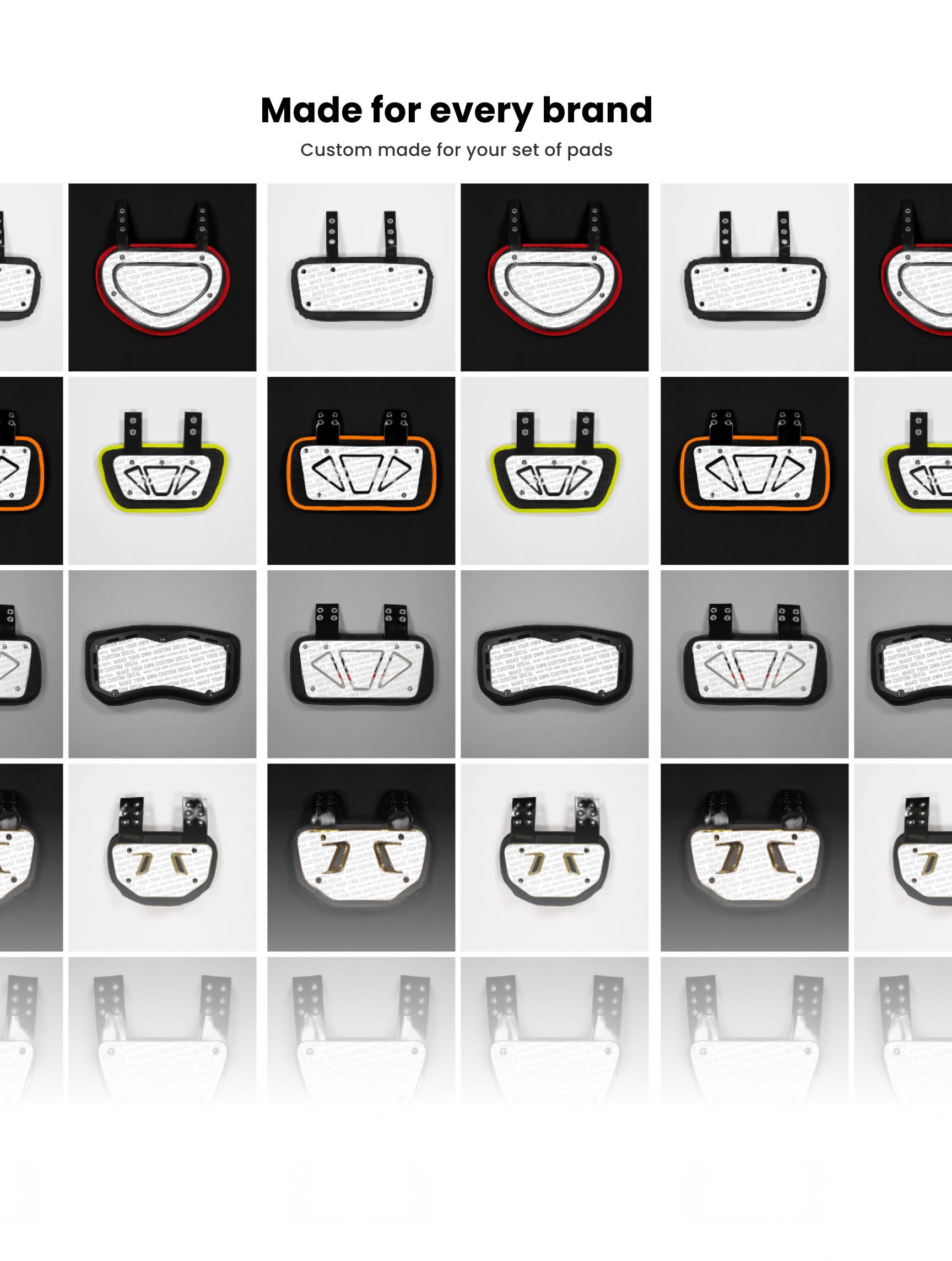 Football Back Plate Back Plate Decal plate Not Included - Etsy