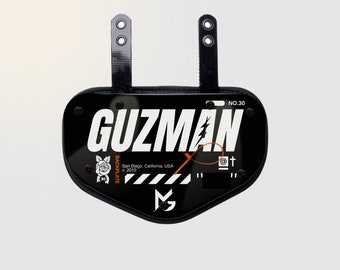 Football Back Plate - Custom Back Plate Decal  (Plate not Included)