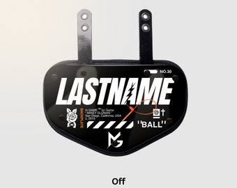 Football Back Plate - Back Plate Decal  (Plate not Included)