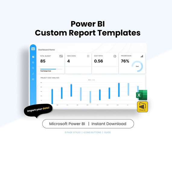 Power BI Dashboard Template Pack - Etsy