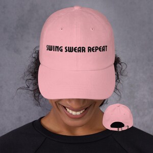 Classic, Embroidered Golf Hat with Adjustable Buckle, Funny Golf &quot;Swing Swear Repeat&quot; Golf Cap, Ten Colors, One Size Fits All, Free Shipping
