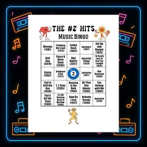 Il gioco di bingo musicale numero 2, playlist Spotify®, 45 canzoni, 30 cartelle immagine 4